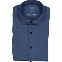 Olymp Level Five 24/Seven Body Fit Jersey overhemd rook blauw, Effen