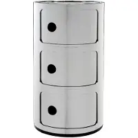 Kartell Componibili Classic Opbergunit Silver | 3 doors