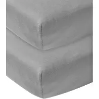 Meyco Baby Uni hoeslaken juniorbed - 2-pack - grey - 70x140/150cm