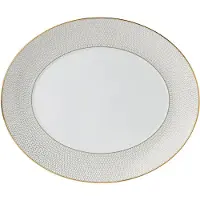 Wedgwood Arris ovalen serveerschotel wit