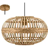 Eglo Amsfield Hanglamp - E27 - Ø 38 cm - Hout, bamboe - Bruin