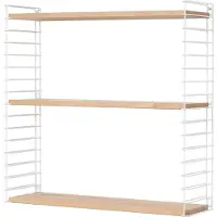 Tomado Boekenrek 3 Planken Hout/Wit- 70 x 68 x 21 cm