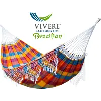 VIVERE Braziliaanse geblokte 2-persoons hangmat Kleur: multicolour