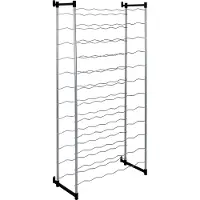 Metaltex bardolino flessenrek voor 72 flessen 59x26x124 cm zilver/zwart