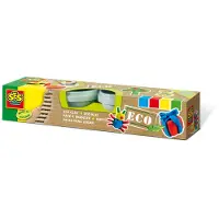SES Creative - Eco Klei - Basiskleuren (4x90g) - Vegan en Glutenvrij - Herbruikbaar - Uitwasbaar - Vanaf 2 jaar