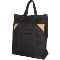 Merkloos Boodschappentas zwart robuust canvas zwart Canvas Tas