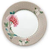 Pip studio Blushing Birds 21cm bord Kleur: khaki