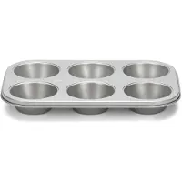 Patisse plaque a muffins 6 cavites a/adhes.