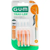 Gum 3x Gum Trav-ler Ragers Oranje 0.9mm Blister À 4 Stuks