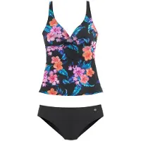 LASCANA Tankini blauw / lila / oranje / zwart