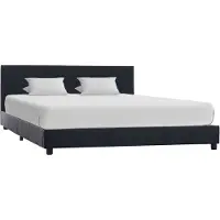 vidaXL Bedframe kunstleer zwart 140x200 cm