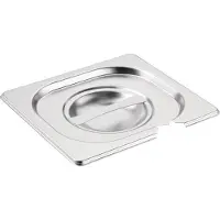 Vogue RVS deksels GN met lepeluitsparing | GN 1/6