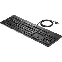 HP USB-toetsenbord, zakelijk, slank design, volledig formaat (100%), met kabel, zwart