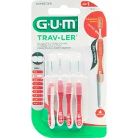Gum 6x Gum Trav-ler Ragers Rood 0.8mm 4 Stuks