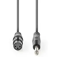 Nedis Ongebalanceerde Audiokabel | XLR 3-Pins Female | 6,35 mm Male | 10 m | Donkergrijs | 1 stuks - COTG15120GY100 COTG15120GY100
