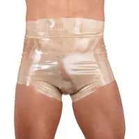 Late X Latex Luier Shorts met Hoge Taille