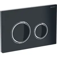 Geberit Sigma 21 Bedieningsplaat 2-toets Glas Zwart