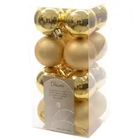 Décoris Kerstballen set | | Ø 4 cm | 16 stuks (Goud)