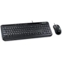 Microsoft Wired Desktop 600, Volledig formaat (100%), Bekabeld, USB, QWERTY-indeling, Zwart, Inclusief muis
