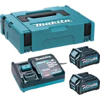 Makita 191J81-6 40v XGT Li-ion Accu Starterset (2x 2.5Ah) + Lader In Mbox