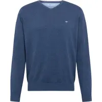 Fynch&Hatton Trui blauw gemêleerd / wit