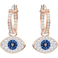 Swarovski Oorbellen 'Symbolica' kobaltblauw / rose-goud / zwart / wit