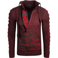 Rusty neal 1/2 Rits Chunky Trui met Hoge Hals