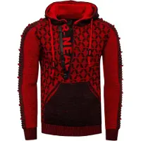 Rusty neal Trui bordeaux / bloedrood / zwart