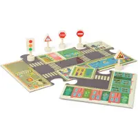 Djeco - Pop to Play Puzzel De Stad 24 st