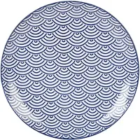 Tokyo Design Studio Nippon Bord 25,7 Cm Wave - Dinerborden Porselein Blue - 16024