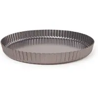Point-Virgule geribde taart-/quichevorm - anti-aanbaklaag - losse bodem - ø 30cm