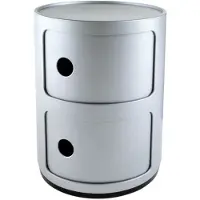 Kartell Componibili Classic Opbergunit Silver | 2 doors