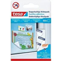 TESA dubbelzijdige kleefpads voor glas en transparant - 60 stuks