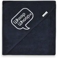 Funnies badcape Whoop Whoop junior 80 x 80 cm katoen grijs