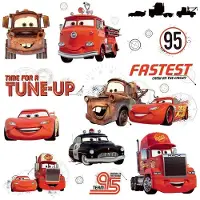 RoomMates muurstickers Cars vinyl 18 stuks