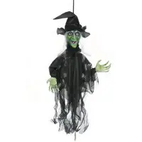 Widmann Halloween decoratie bewegende heks met licht en geluid