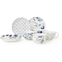 Tokyo Design Studio Flora Japonica kop en schotel 25 cl set van 4