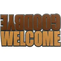 Balvi deurmat Welcome Goodbye 75 cm polyester bruin
