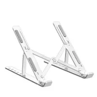 Topco Verstelbare laptop standaard - Zilver / Opvouwbaar / Inclusief zakje