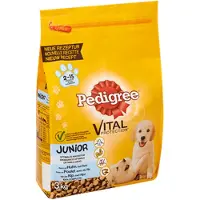 Pedigree Hondenvoer Droog Junior Kip/Rijst - 3 kg - 3 Stuks