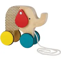 Petit Collage Olifant Trekfiguur Hout 16 X 13 X 2,5 Cm