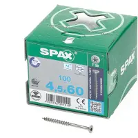 Spax 0197000450603 R 88091 Senkkopf T-STAR TG Houtschroef 4.5 mm 60 mm T-STAR plus RVS A2 100 stuk(s)