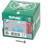 Spax 0207000500303 R 88093 Ruko m.Spitze/T-STAR VG Bolkop houtschroef 5 mm 30 mm T-STAR plus RVS A2 200 stuk(s)