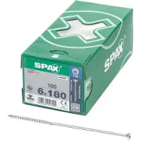 Spax T-Star Spaanplaatschroef Pk 6x180 DD - TX30 - Elvz - 100 Stuks