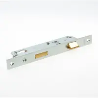 Nemef 8791 Deurslot | DM35mm | PC 92mm | krukgat 8mm | voorplaat staal verzinkt 24x245mm rechthoekig | messing dag- en nachtschoot | DR 2+4 - 9879114352
