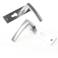 Nemef 3251 P Beslag kortschild rechthoekig | Blok kruk-kruk | beslagset | geveerd | krukstift 8mm | F1 aluminium | PC55-PC55 - 9325116550