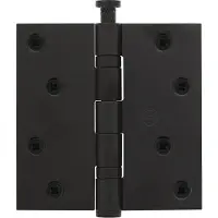 Intersteel Kogellagerscharnier 89x89 mat zwart - Rechthoekig