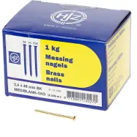 Hoenderdaal Draadnagel Messing Bombekop 2.4X45 | 1 kg - 8003.20.00710