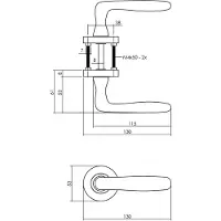 Intersteel Deurkruk Bjorn op ronde rozet ø52x10mm wit