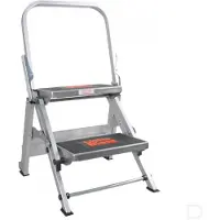 Altrex Safety Step 2 Trap - Enkel - Aluminium - 2 Treden - Met Beugel - Max. Werkhoogte 2,45m